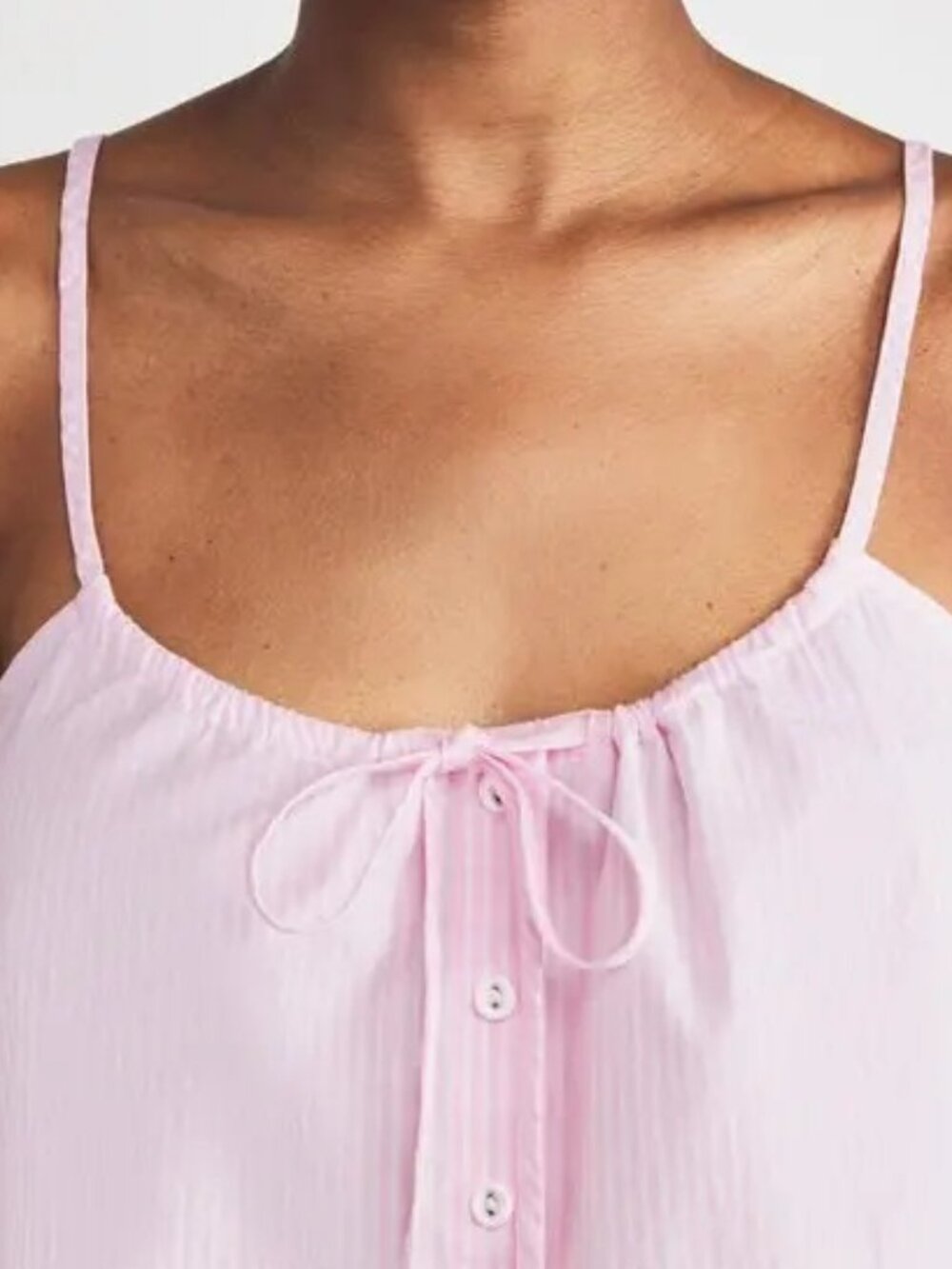 🌸 SKIMS COTTON POPLIN SLEEP Tank |Cherry Blossom Stripe | S | NWT 🌸